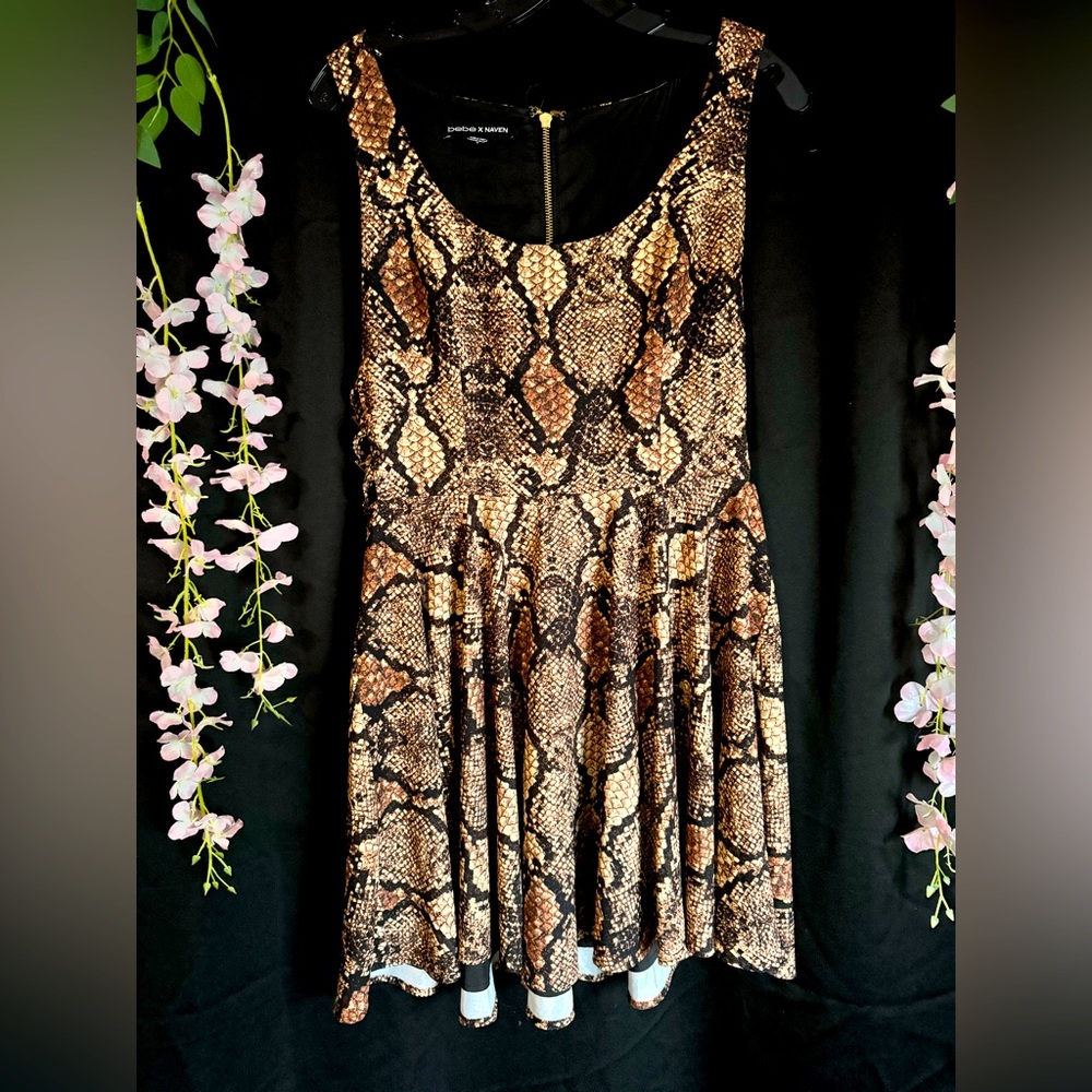 Bebe x Naven Snake Pattern Mini Dress